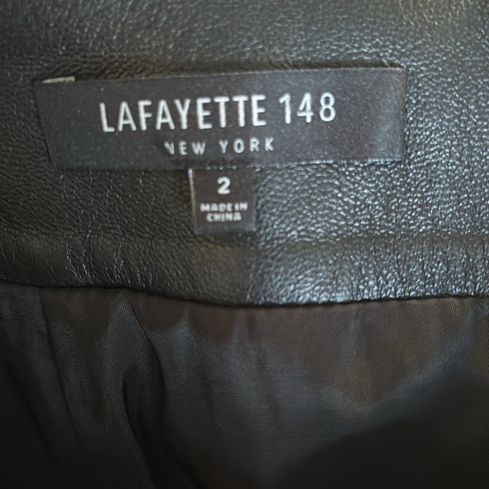 Lafayette 148 lambs leather skirt - Picture 4 of 5